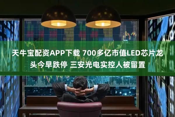 天牛宝配资APP下载 700多亿市值LED芯片龙头今早跌停 三安光电实控人被留置
